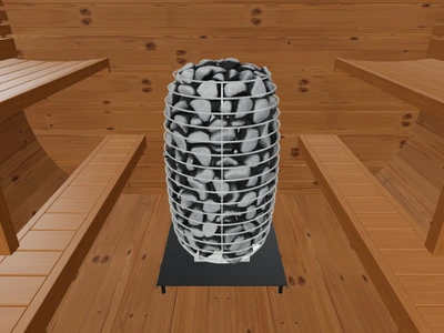 HUUM HIVE Wood 13 · stove preview inside the CL12G model