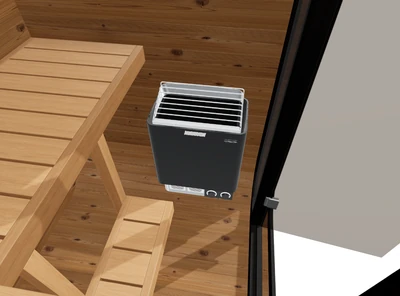 Harvia KIP 6 · Built-in controls inside the CL3G model