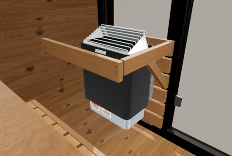 Harvia KIP 8 kW Black, Wi-Fi wall control in the CL5G 3D model