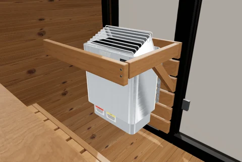 Harvia KIP 8 kW stainless, Wi-Fi wall control in the CL5G 3D model