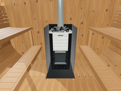 Harvia M3 · bedding, sheath + chimney inside the CL7G model