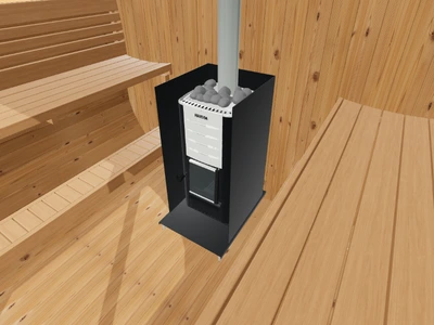 Harvia M3 · bedding, sheath + chimney inside the CL7G model