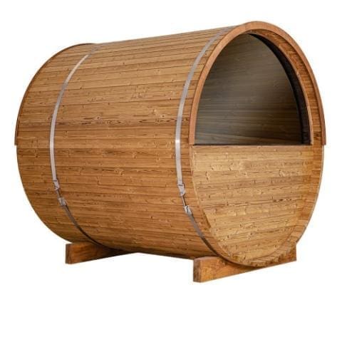 Thermory Barrel Sauna Kit | 60 Series With Optional Porch, Panoramic Window, 2-Tier Bench - Image 12
