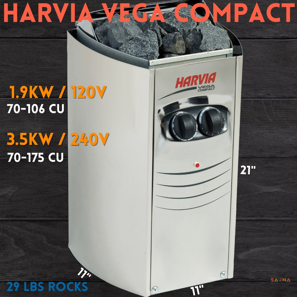 Harvia Vega Compact (1.9KW, 3.5KW) | SaunaMarketplace.com