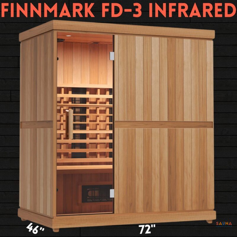 How To Build A Diy Sauna Door 3 Finnmark Fd-3 Infrared Sauna Room With Short And Long Full Spectrum Infrared Panels For Home