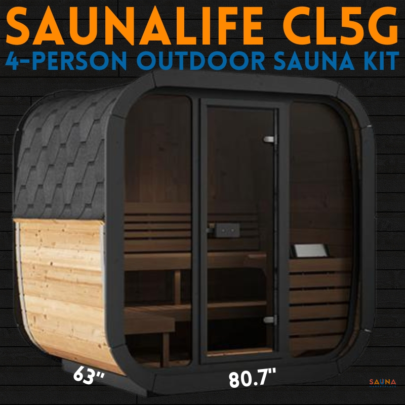 SaunaLife CL5G | Outdoor 4-Person Icon Cube Sauna