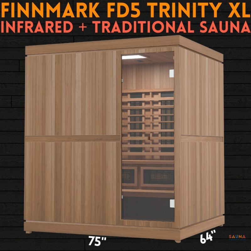 How To Build A Diy Sauna Door 1 Finnmark Fd5 Trinity Xl Infrared Plus Traditional Finnish Sauna Combo Hybrid With Long Wave And Short Wave Infrared