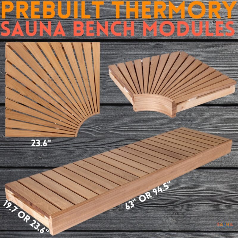 Prebuilt Thermory Sauna Bench Modules