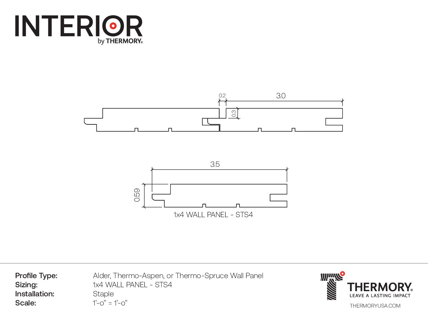 ダリアページ 1X4 Thermo-Aspen STS4 T&G Wall Cladding - Thermally
