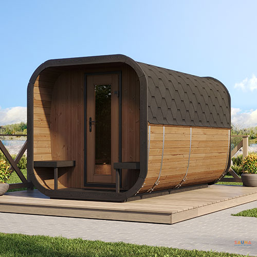 SaunaLife CL12G | 8-Persons Outdoor Sauna With Changing