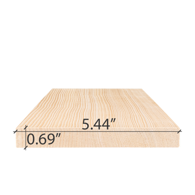 PROSAUNAS Hemlock 1X6 VG S4SEE Bench, Backrest & Skirting