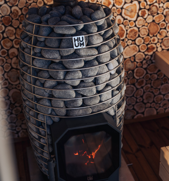 Huum Hive Flow Installed In A Wood Sauna