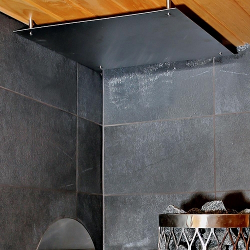 IKI stainless steel square protective sheet for above a sauna heater